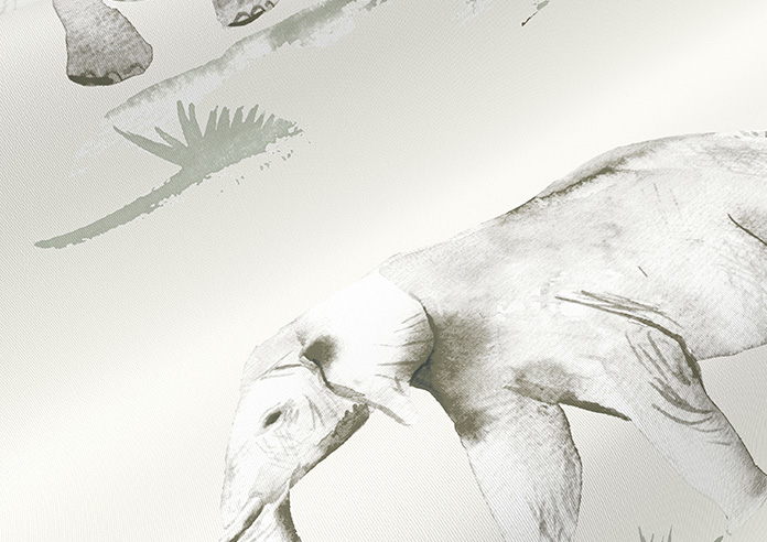 Elephant Herd, Plain - Twist&Fit Roller Blind - Image 4